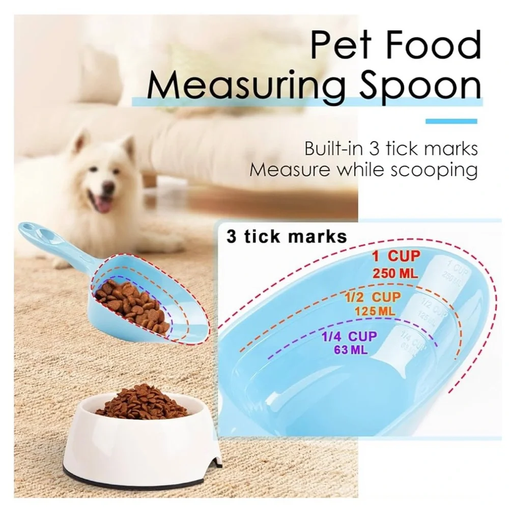 Blue Pet Food Measuring Scoop